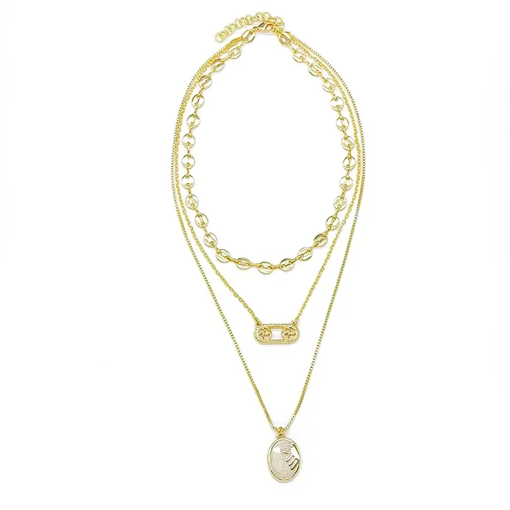 গোল্ড রাশিচক্র স্তরযুক্ত নেকলেস