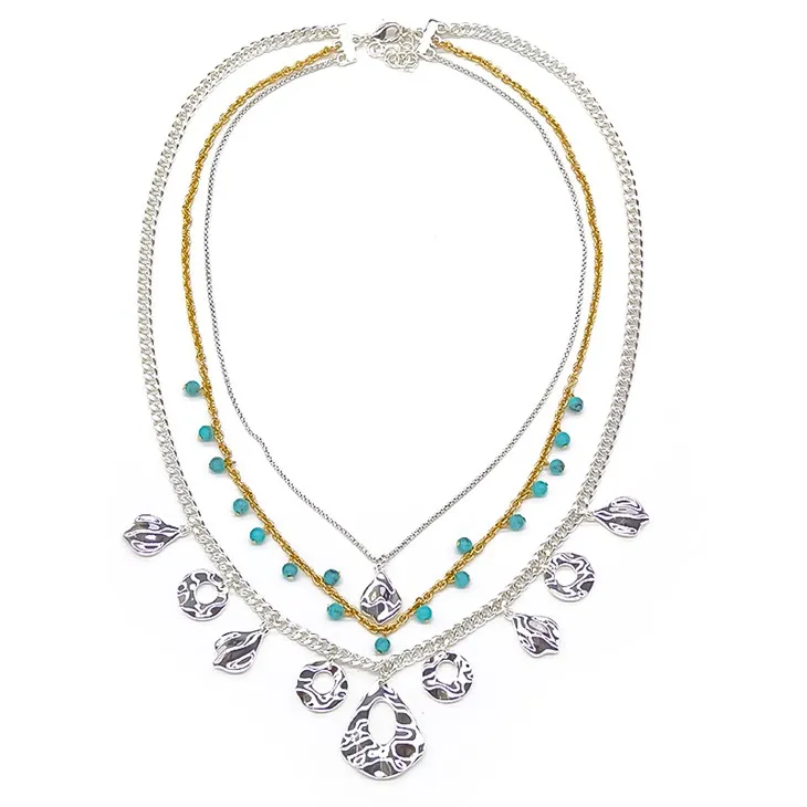 স্তরযুক্ত চেইন নেকলেস সেট