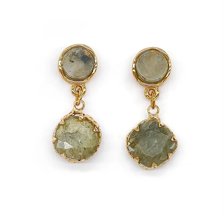 মার্বেল সবুজ ড্রপ কানের দুল